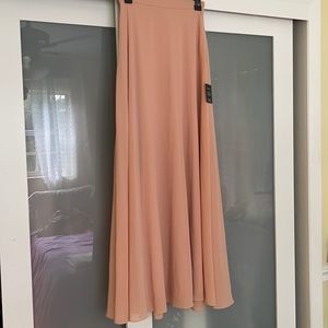 Peach long skirt
